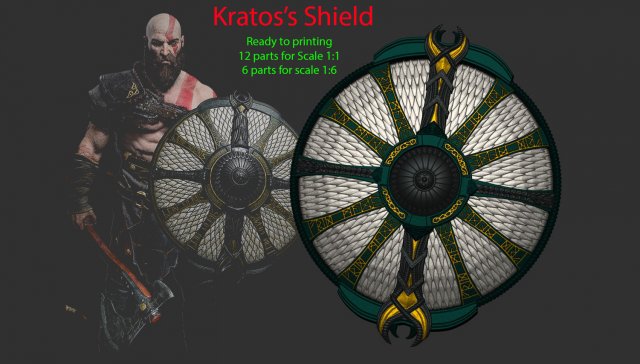 Shield of Kratos – Guardian Shield – God of War 2018 3D Model