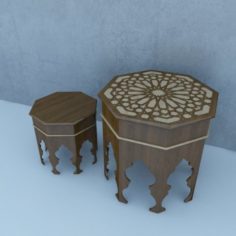 Traditional Moroccan Table 3D Model