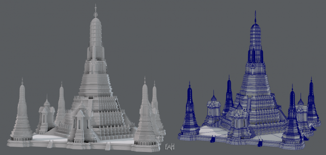 Wat Arun model 3D Model