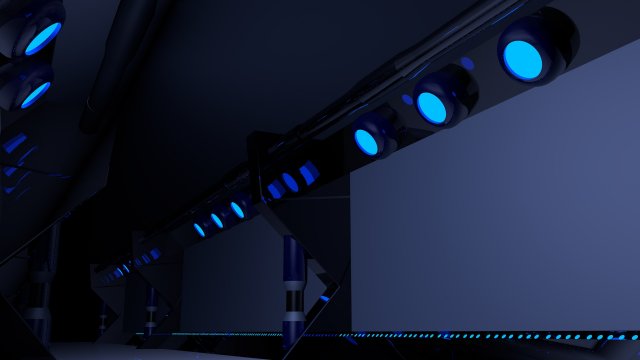 Sci-Fi corridor tunnel 3D Model