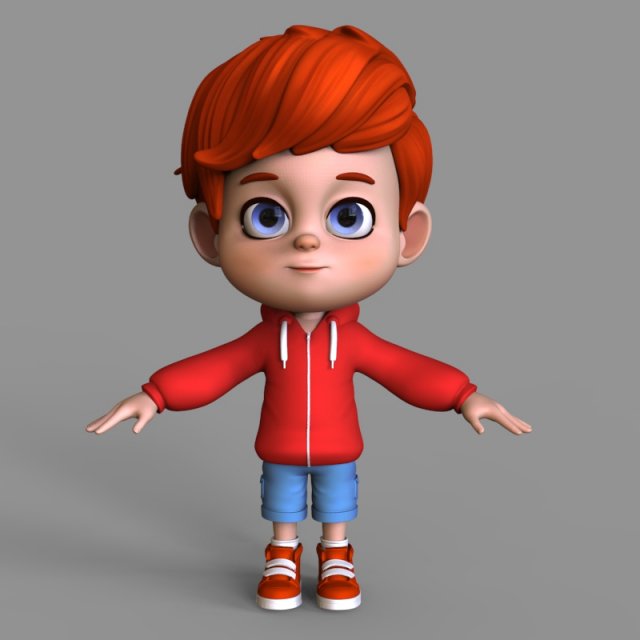 Cartoon Character Arnold 3D Model