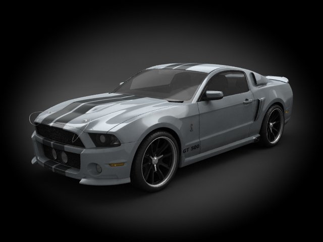 Ford Mustang Shelby GT500 2010 3D Model