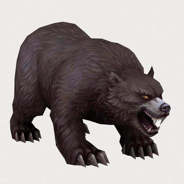 Low poly 3D Monster – Bear 01 3D Model