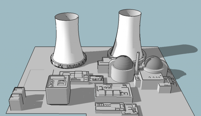 Nuclear power plant 3D Model