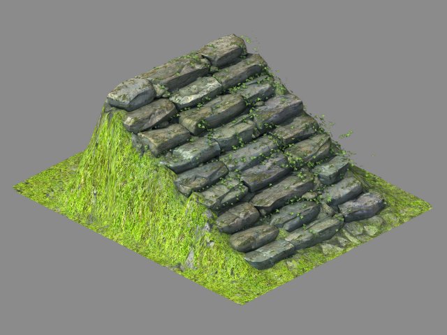 New Village – stone steps 02 3D Model