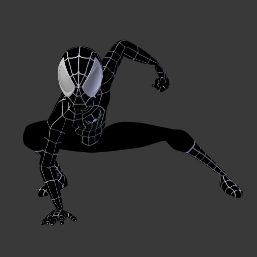 Black Spider-Man						 Free 3D Model