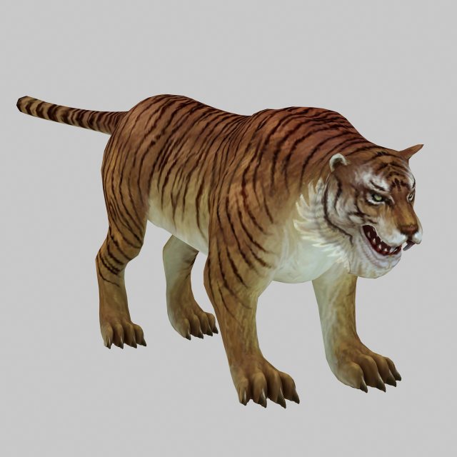 Low poly 3D Monster – Dangle the Tiger 3D Model