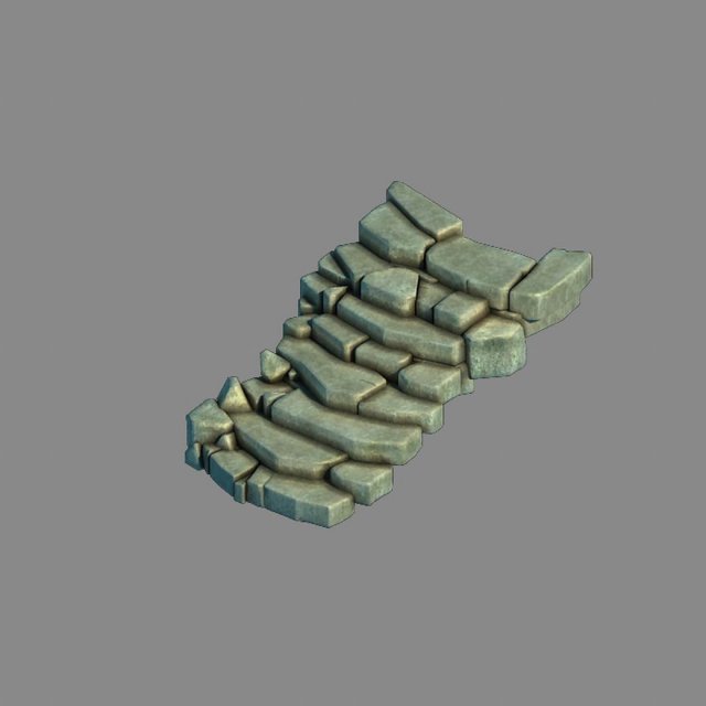 New Village – stone stairs 01 3D Model