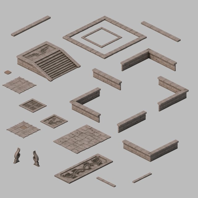 Building Accessories – Wall – Fence – Floor 3D Model