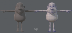 Base mesh old man character V02 3D Model