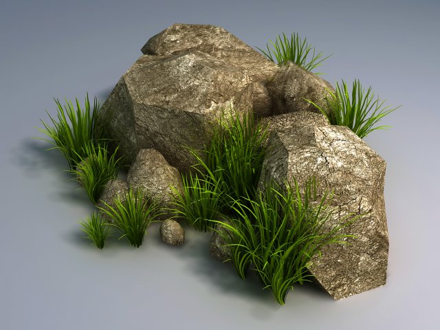 Bushes – Crushed Stone 06 3D Model