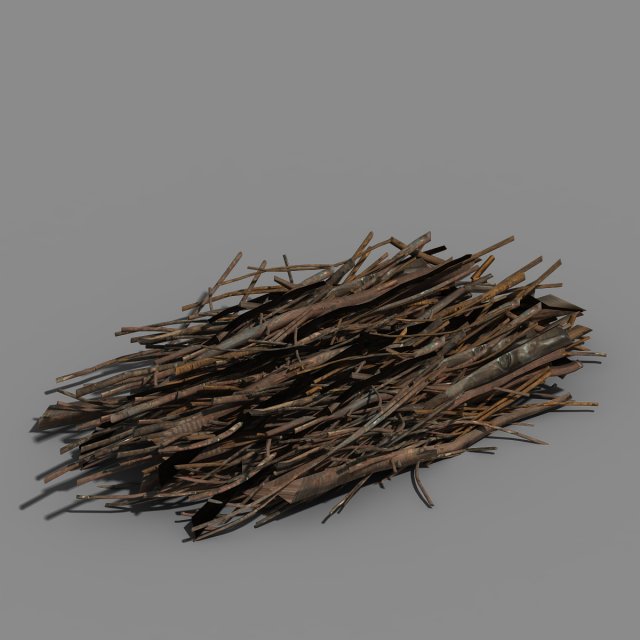 Common objects – firewood stacks 3D Model