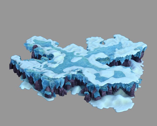 Deep in the snow mountains – rocks 0363 3D Model