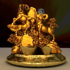 Chine gold ingot 3D Model