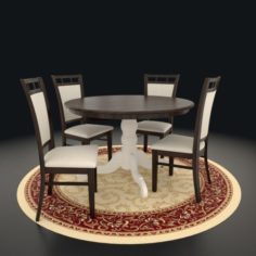 Dining Table and Chare 3D Model