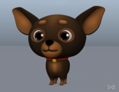 Dog Cartoon 3D Model