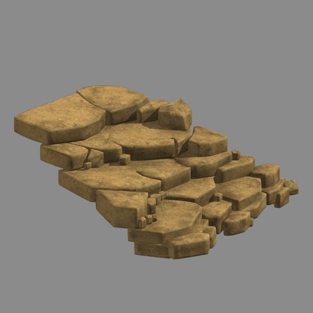 Empty Mulberry – steps – stone ladder 04 3D Model