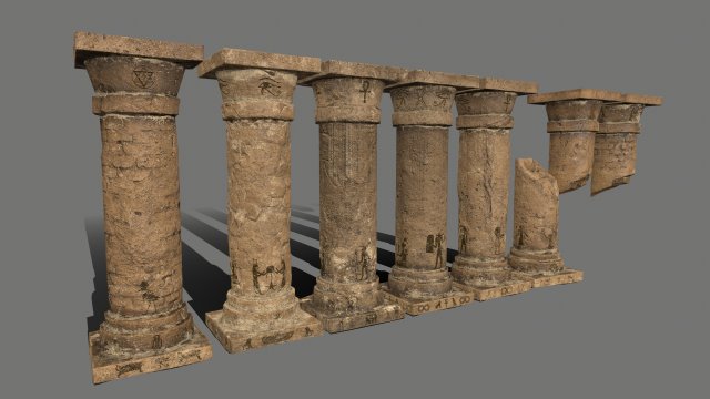 Pillar set 3D Model