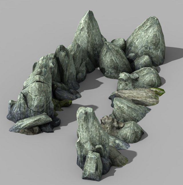 Shan Mu Lin – black wind stone 01 3D Model