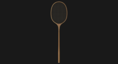 Old Badminton Racket 3D Model
