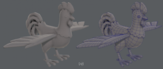 Chicken cartoon baseV02 3D Model