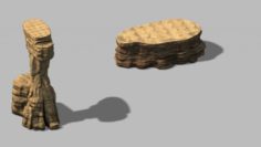 Stalactites – stone columns 01 3D Model
