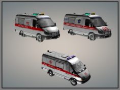 GAZelle 2705 Ambulance Collection 3D Model