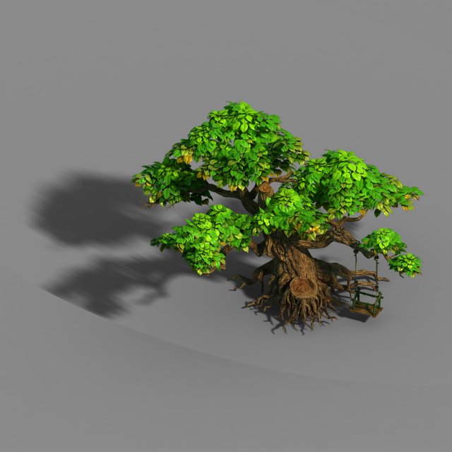 Liuli Island – big tree 01 3D Model