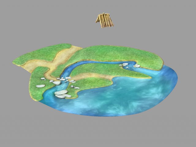100 acres of forest – riverside 01 3D Model