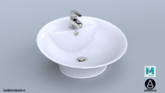 Standalone Bathroom Sink 3D Model