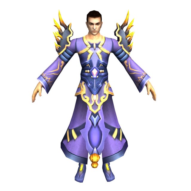 Game 3D Character – Male Mage 05 3D Model