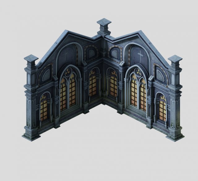 Church Hospital – Church Wall 02 3D Model