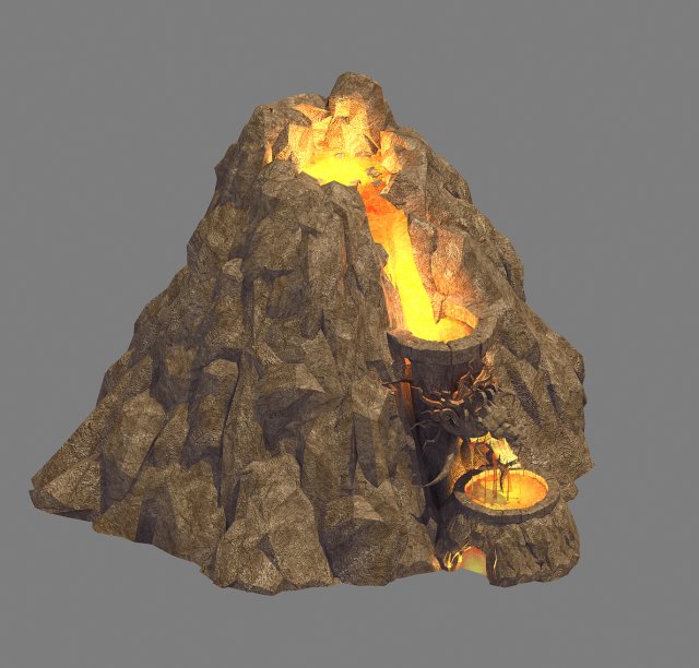 Mountain – Magma – Volcano 06 3D Model