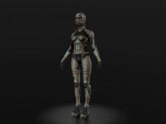 3D Futuristic Female Character model Free 3D Model