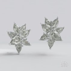 Abstract earrings 3D Model