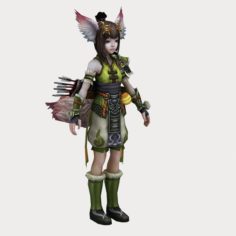Little Fox Girl – Armor Set 01 3D Model