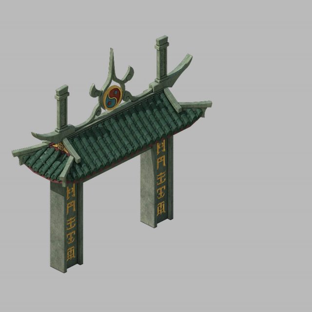 Taoist – gossip Tai Chi – door 3D Model