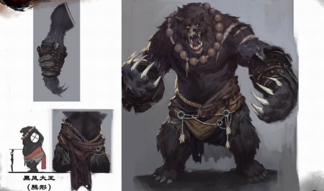 Low poly 3D Monster – Black Wind King Bear 3D Model