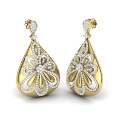 Earrings with diamonds 3D Model