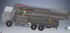47 meter concrete pump truck 3D Model