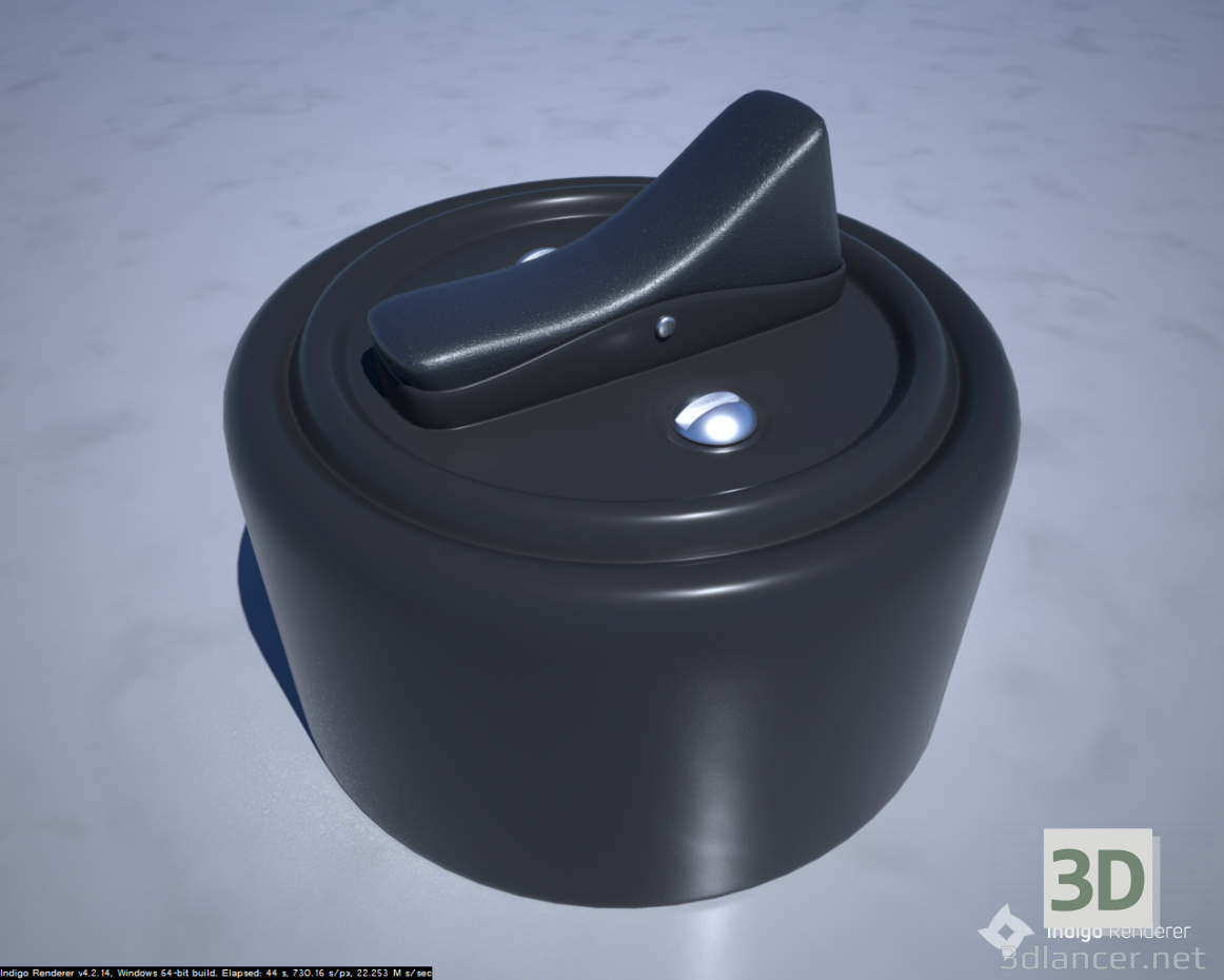 3D-Model 
The switch is round, external, one-button (old sample)