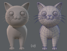 Cat base for game 3D Model