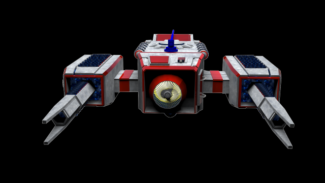 Spaceship Sci-Fi Drone 3D Model