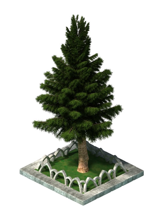 Church Hospital – Decorative tree 02 3D Model