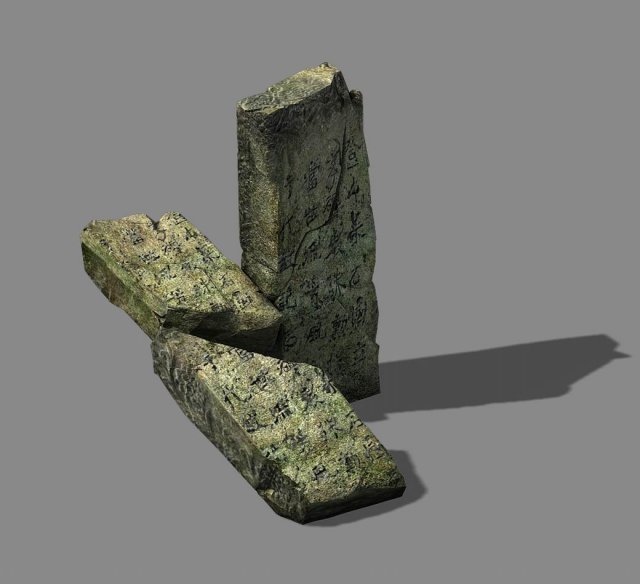Wu Gorge – broken stone 01 3D Model