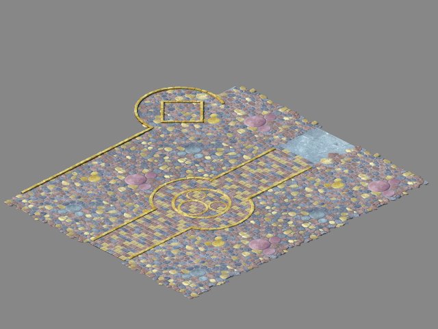 Disney main city – stone floor 03 3D Model