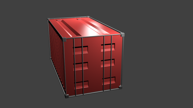 Shipping Container HIGH POLY 3D Model