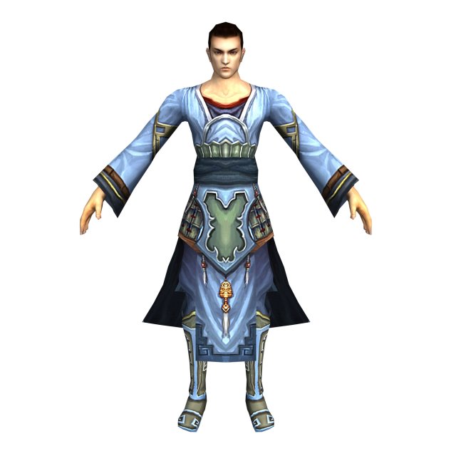 Game 3D Character – Male Mage 01 3D Model