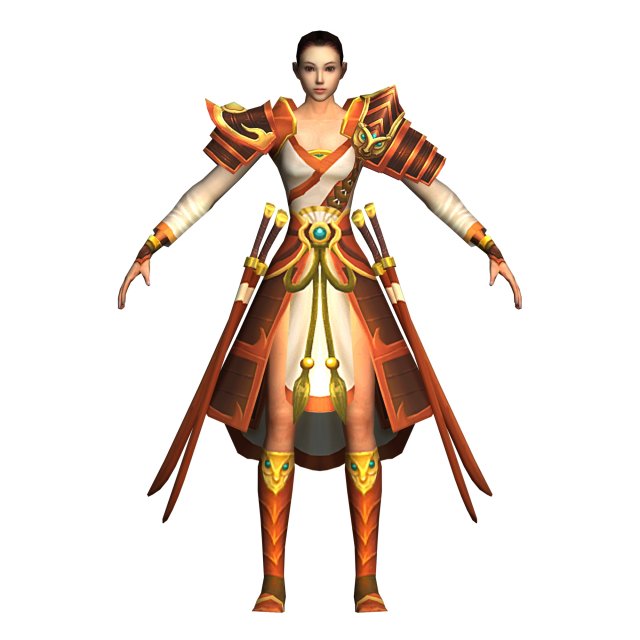 Game 3D Character – Female Warrior 06 3D Model