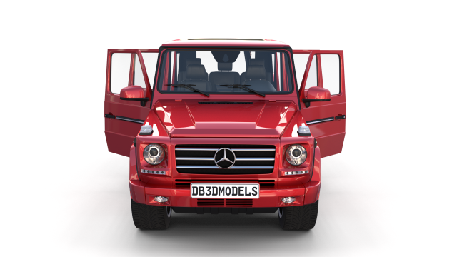 Mercedes Benz G Class with interior Red 3D Model